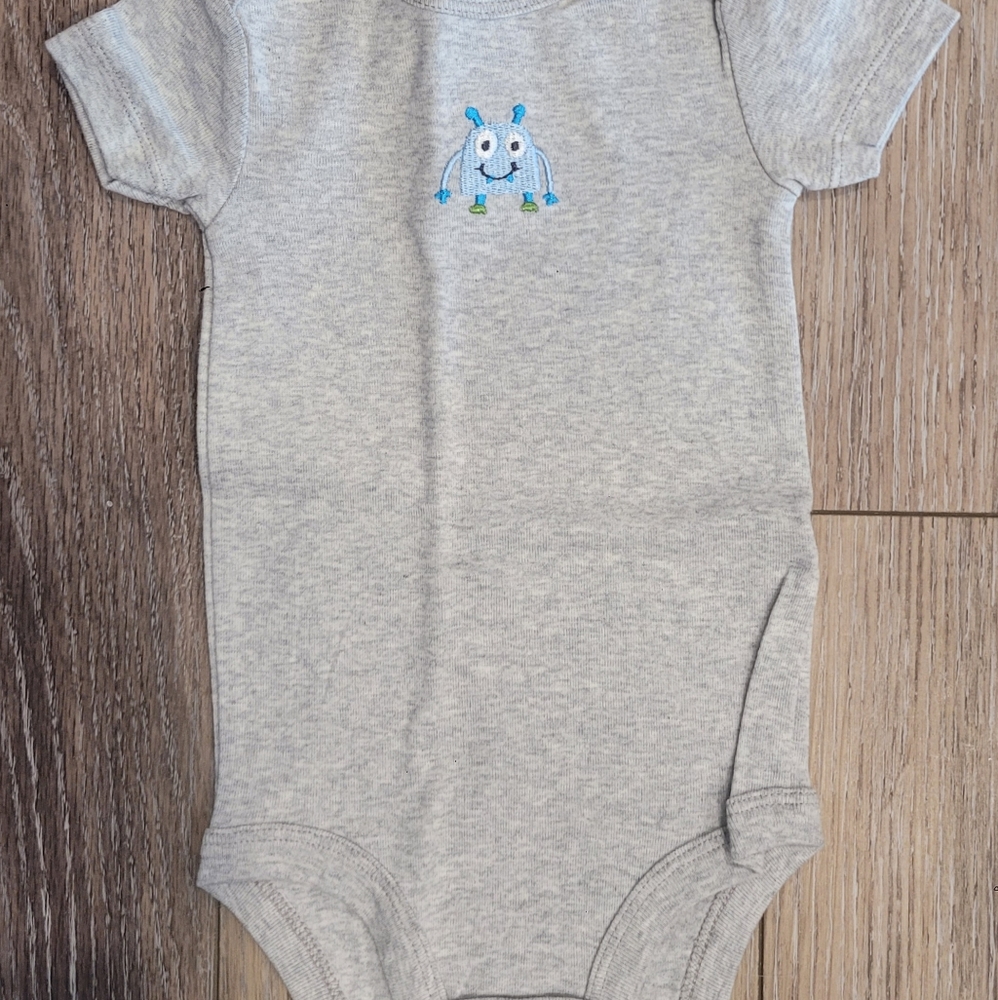 4 pack 12 Month Monster Onsies - Picture 2 of 5